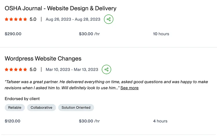 WordPress website enhancements
