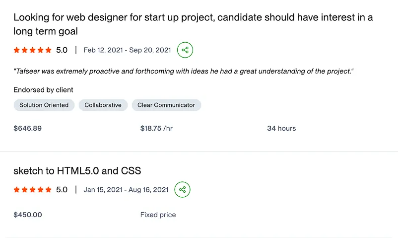 Web design for startup project